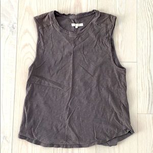 7 For All Mankind Muscle  Tank Grey